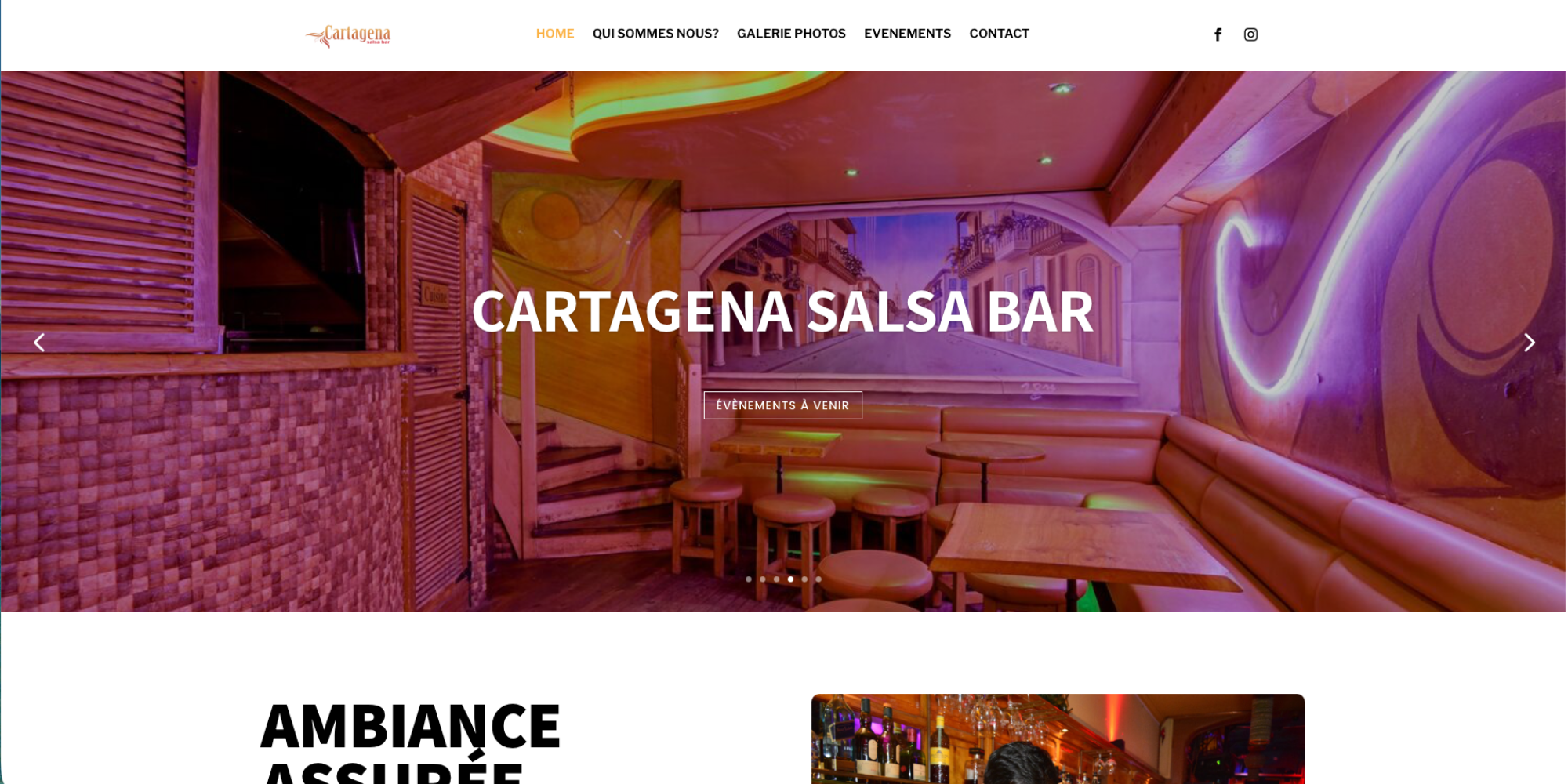 Capture du site Cartagena Salsa Bar
